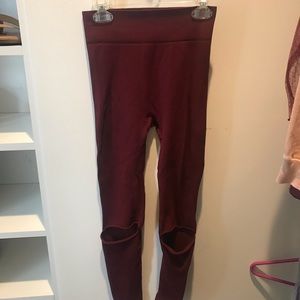 free People leggings - maroon